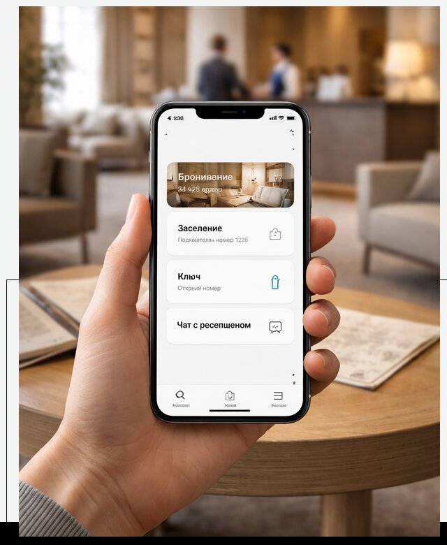 Мобильное приложение для гостей отеля в Домодедове, управление сервисом